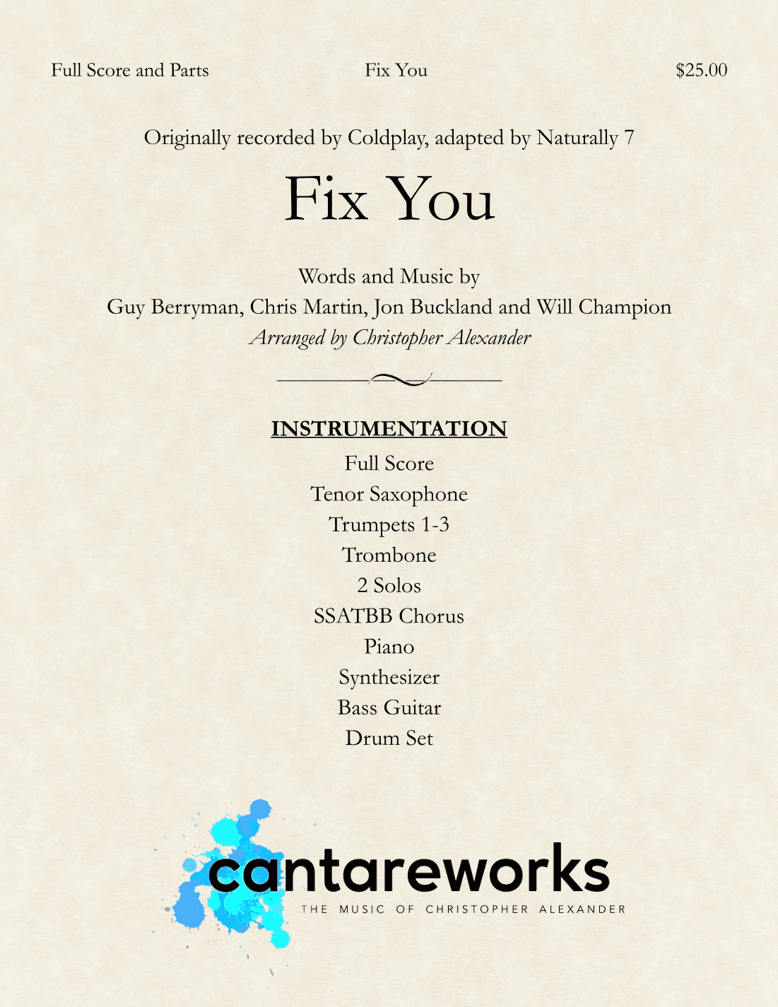 Fix You (arr. Christopher Alexander)