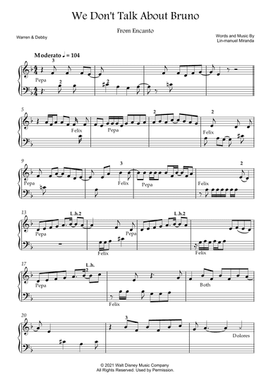 We Don't Talk About Bruno (arr. Warren & Debby)