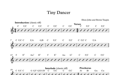 Tiny Dancer (arr. Nathan Kersey-Wilson)