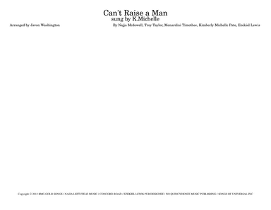Can't Raise A Man (arr. Javon Washington)