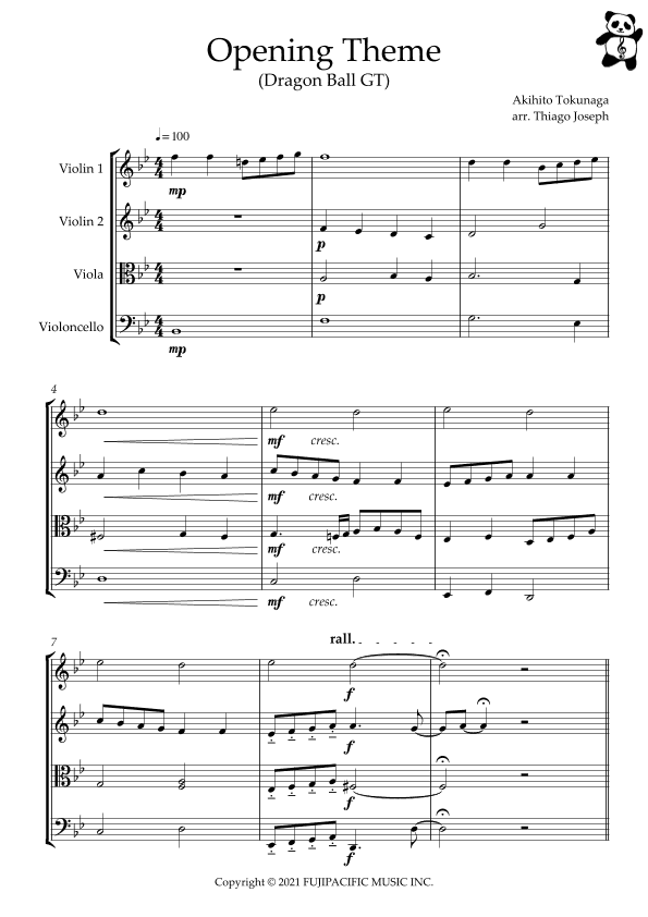 Dragon Ball Gt (arr. Thiago Joseph)