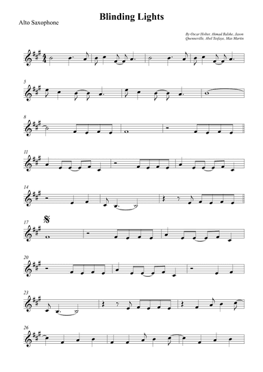 Blinding Lights (arr. Wesley S. SIlva)