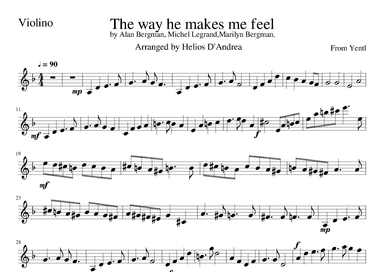 The Way He Makes Me Feel (arr. Helios D'Andrea)
