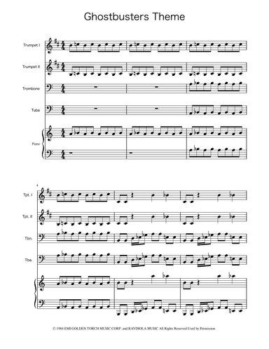 Ghostbusters (arr. Ygor Nunes)