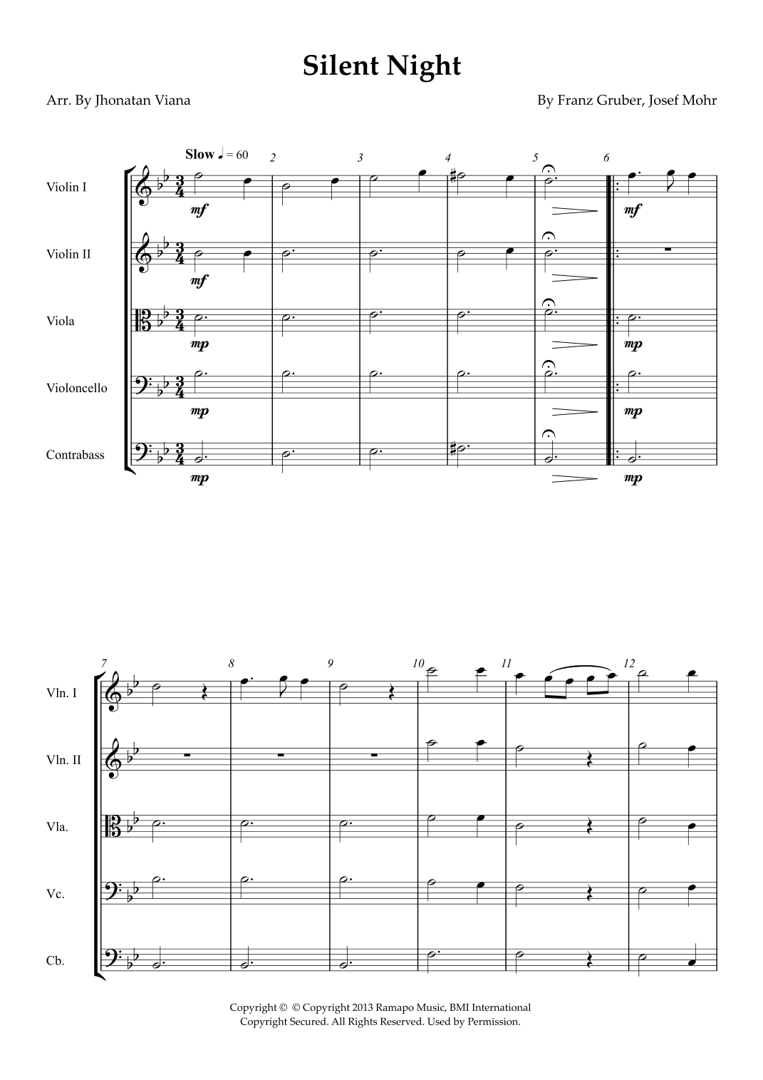 Silent Night (arr. Jhonatan Lucio Viana)