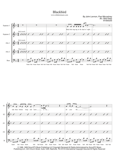 Blackbird (arr. Rob Dietz)