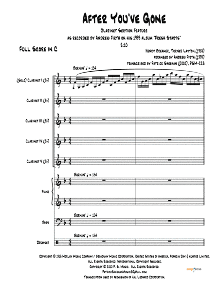 After You've Gone (arr. Patrick Sheehan)