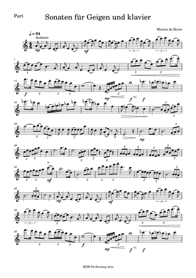 Violin Sonata Violin Part