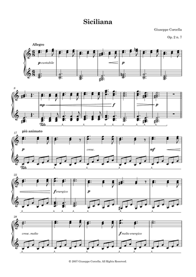 Siciliana Op. 2 No. 7