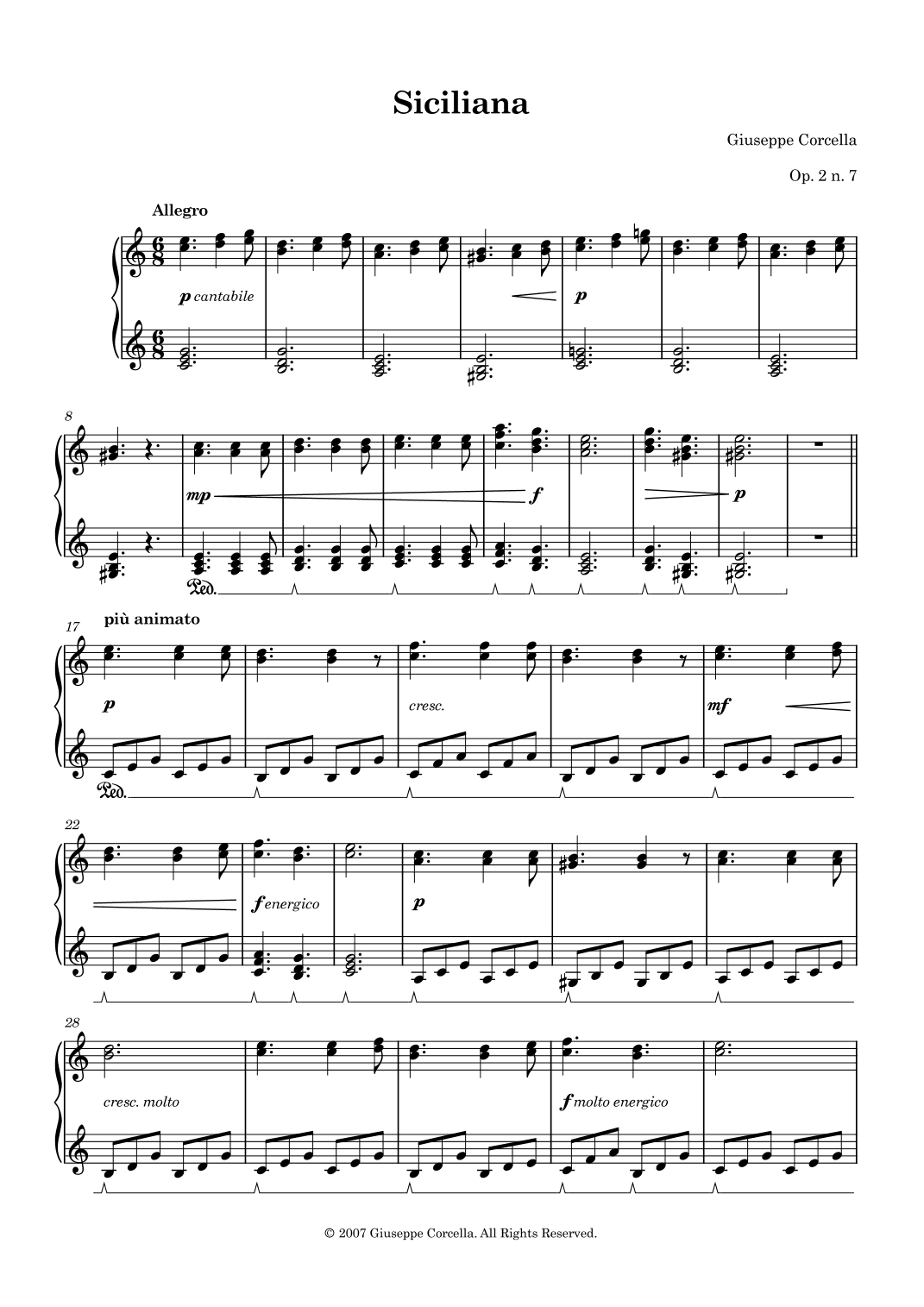 Siciliana Op. 2 No. 7