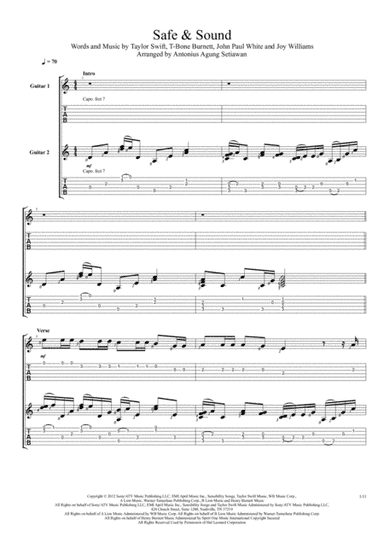 Safe And Sound (arr. Antonius Agung Setiawan)