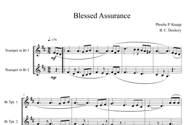 Blessed Assurance (Trumpet Duet) (arr. B. C. Dockery)