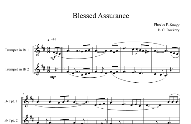 Blessed Assurance (Trumpet Duet) (arr. B. C. Dockery)