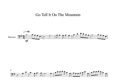 Go Tell It On The Mountain (Bassoon) (arr. Digital Book Music)