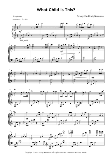 WHAT CHILD IS THIS? (arr. HOVIG NASSANIAN)
