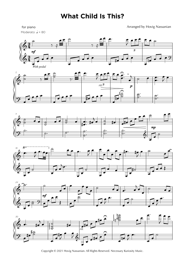 WHAT CHILD IS THIS? (arr. HOVIG NASSANIAN)