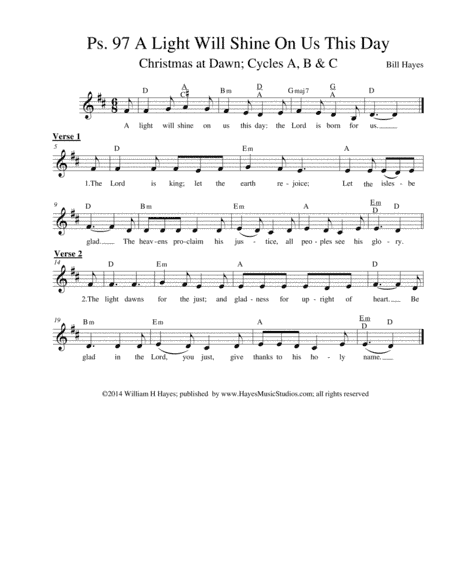 Psalm 97: A Light Will Shine On Us