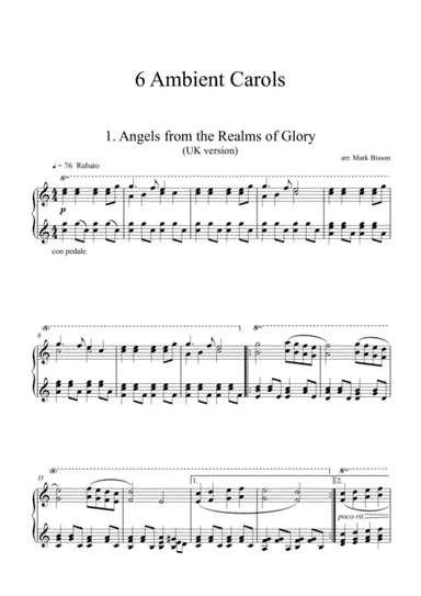 6 Ambient Carols for Solo Piano (arr. Mark Bisson)