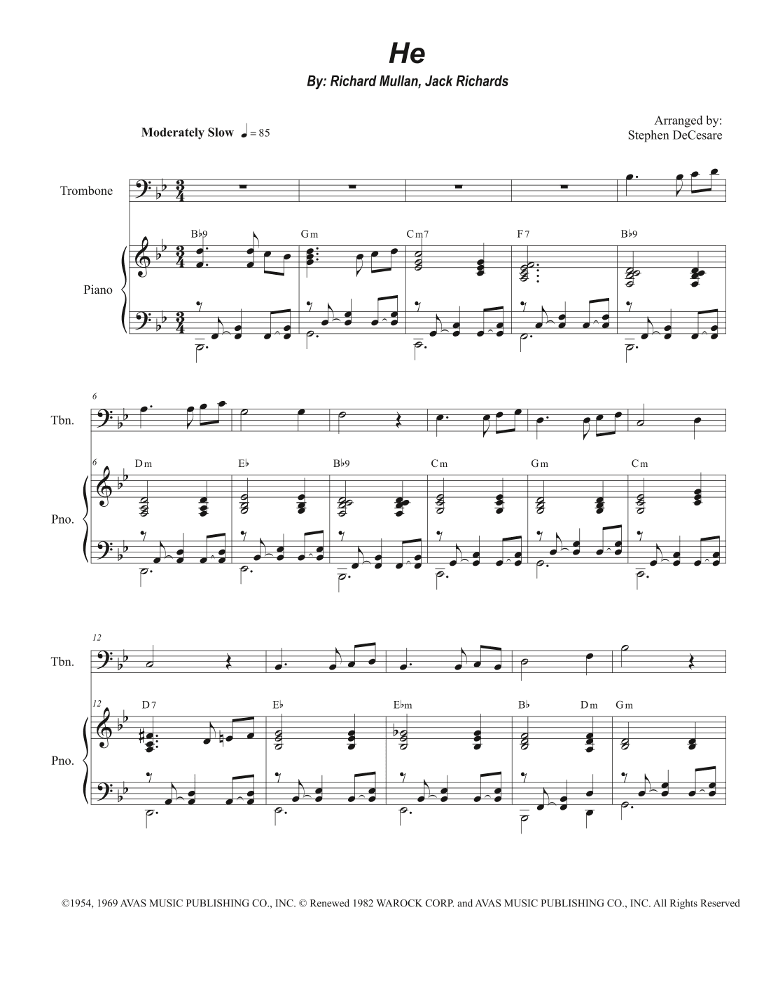 He (arr. Stephen DeCesare)