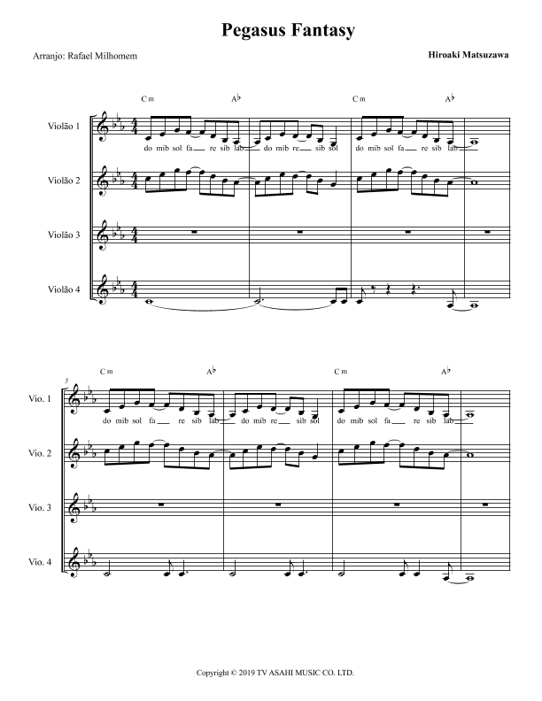 Pegasasu Fantajii (arr. Rafael Milhomem)