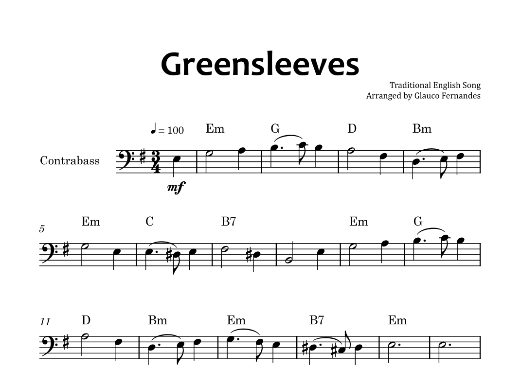 Greensleeves (arr. Glauco Fernandes)