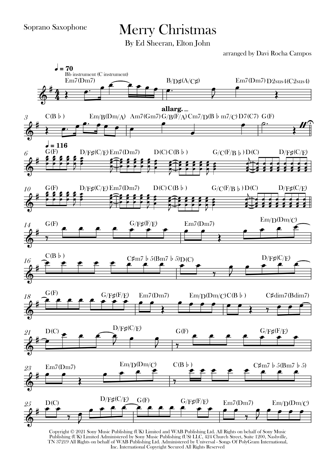 Merry Christmas (arr. Davi Rocha Campos)
