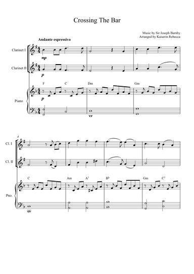 Crossing the Bar (arr. Kaiserin Rebecca)