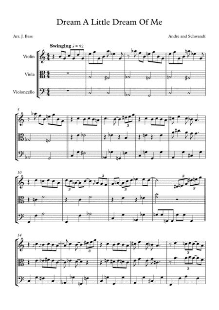 Dream A Little Dream Of Me (arr. John Bass)