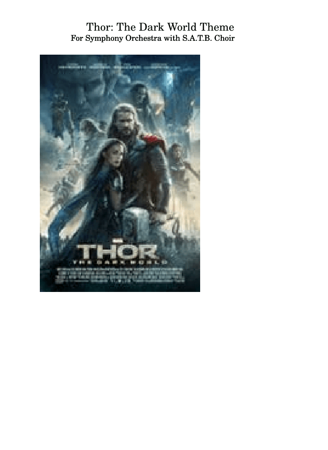 Thor: The Dark World (arr. Derek Zhu)
