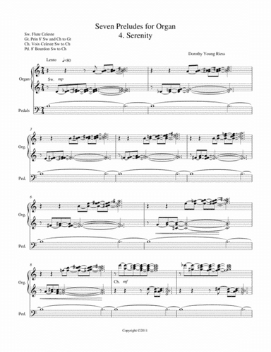 Seven Preludes for Organ, 4. Serenity