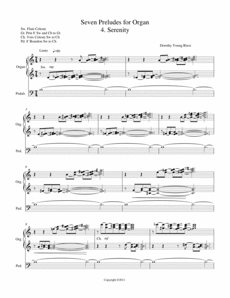Seven Preludes for Organ, 4. Serenity