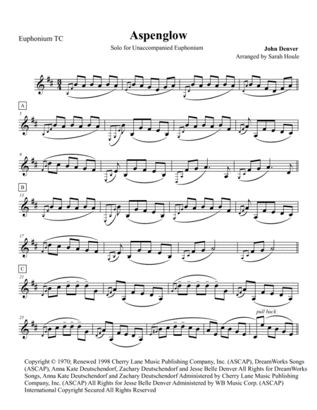Aspenglow (arr. Sarah Houle)