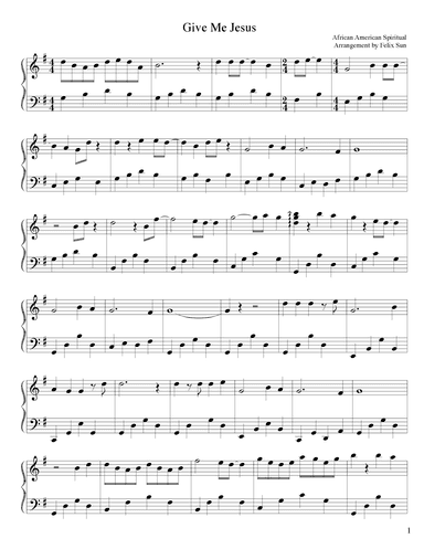 Give Me Jesus (Piano Solo) - Beautiful Traditional American Spiritual (arr. Felix Sun)