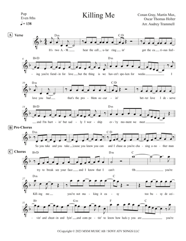 Killing Me (arr. Audrey Trammell)
