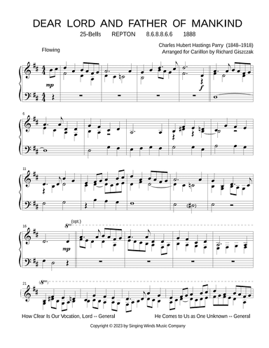 25B. Dear Lord and Father of Mankind (REPTON) (arr. Richard Giszczak)