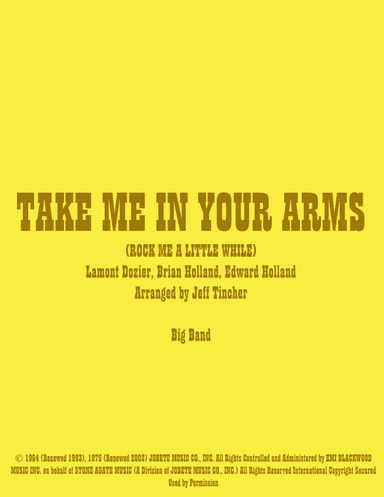 Take Me In Your Arms (rock Me A Little While) (arr. Jeff Tincher)
