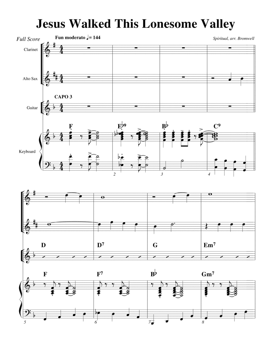 "Jesus Walked This Lonesome Valley" (arr. Rebecca Bromwell)