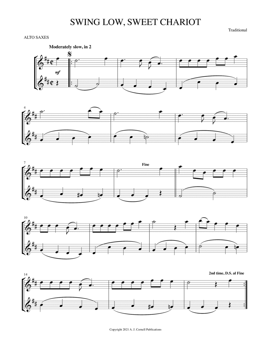 Swing Low, Sweet Chariot (arr. Mark Phillips)