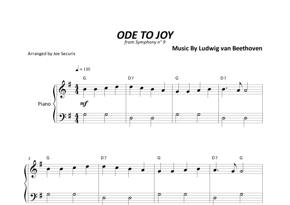 Ode To Joy (arr. Joe Securis)