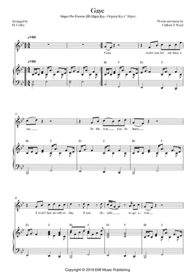 Gaye (arr. M Colley)