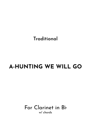 A-Hunting We Will Go (arr. Jireh J.)