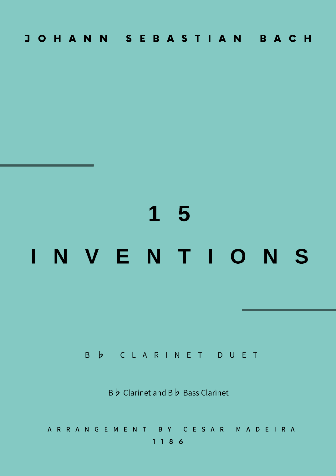 15 Inventions - Clarinet Duet (Individual Parts) (arr. César Madeira)