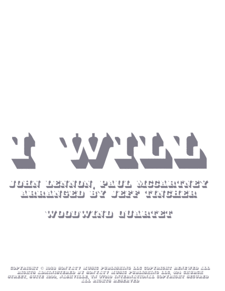 I Will (arr. Jeff Tincher)