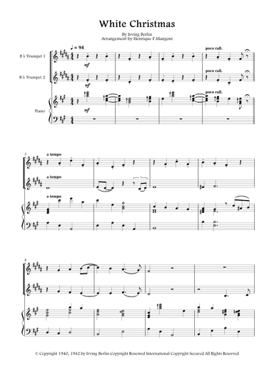 White Christmas (arr. Henrique F Mangoni)