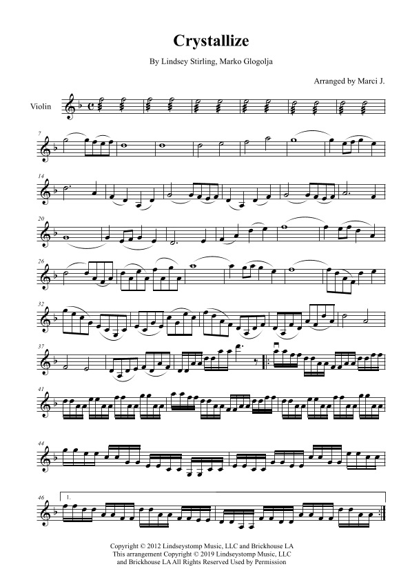 Crystallize (arr. Marci)