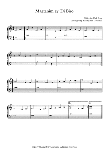 Magtanim ay 'Di Biro (arr. Khairy Ben Tabaranza)