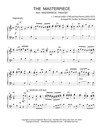 The Masterpiece (arr. Richard Giszczak)