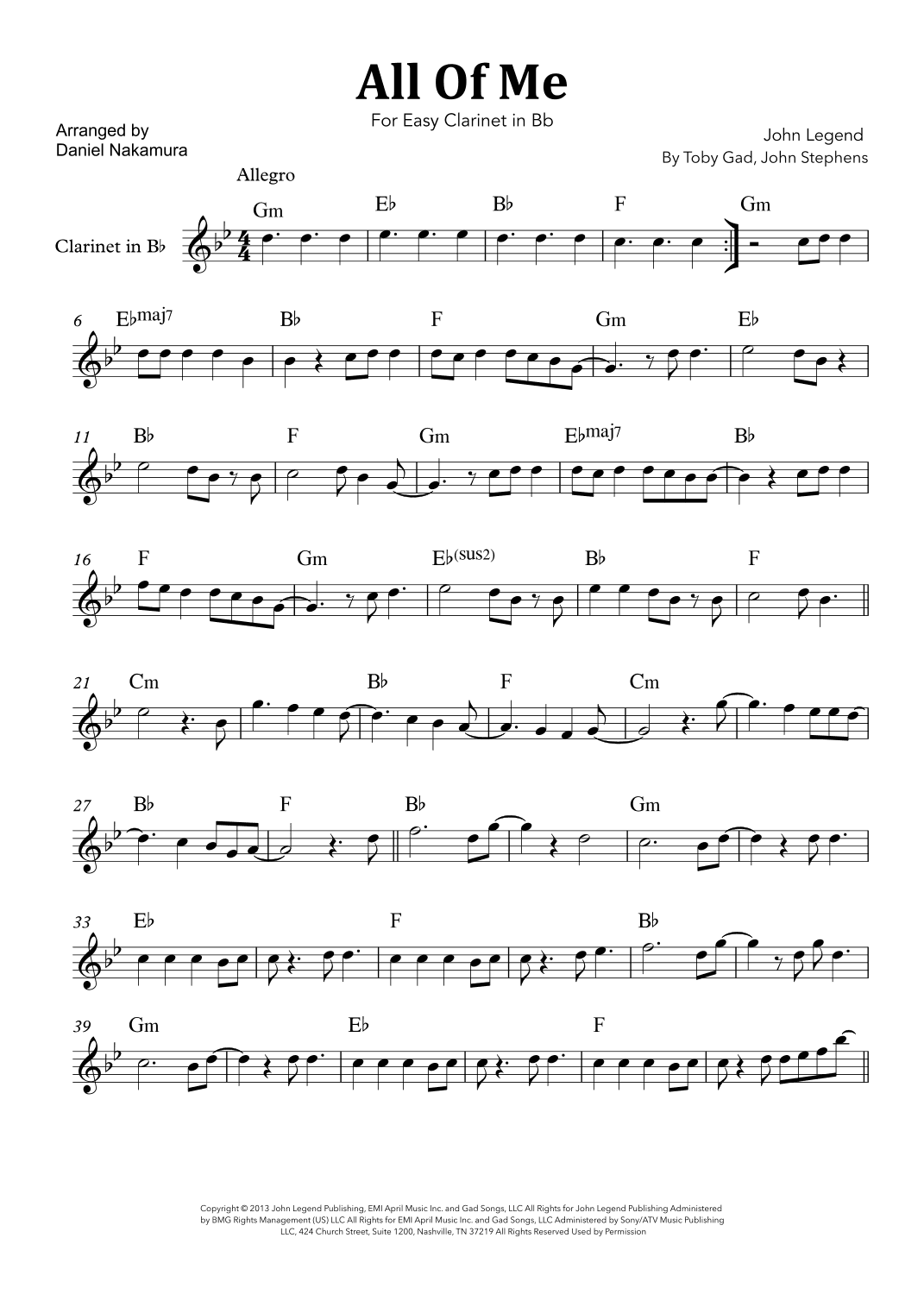 All Of Me (arr. Daniel Nakamura)