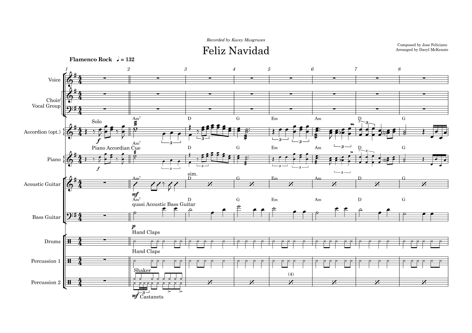 Feliz Navidad (arr. Daryl McKenzie)