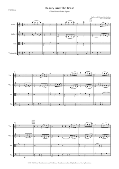 Beauty And The Beast (arr. Fernando Britto)